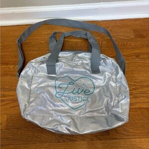 Justice Silver Tote Bag